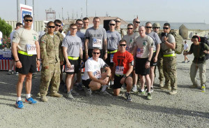 Military personel from all over the world participate in the BOLDERBoulder Base Races.